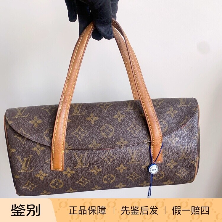 特价捡漏 全原装 二手中古报啊LV老花晚宴包法棍手提包把手干裂纹