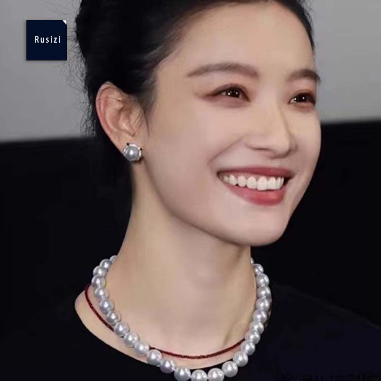 Rusizi珍珠项链饰品女级感精致毛衣链复古气质百搭小众倪妮同款