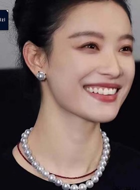 Rusizi珍珠项链饰品女级感精致毛衣链复古气质百搭小众倪妮同款