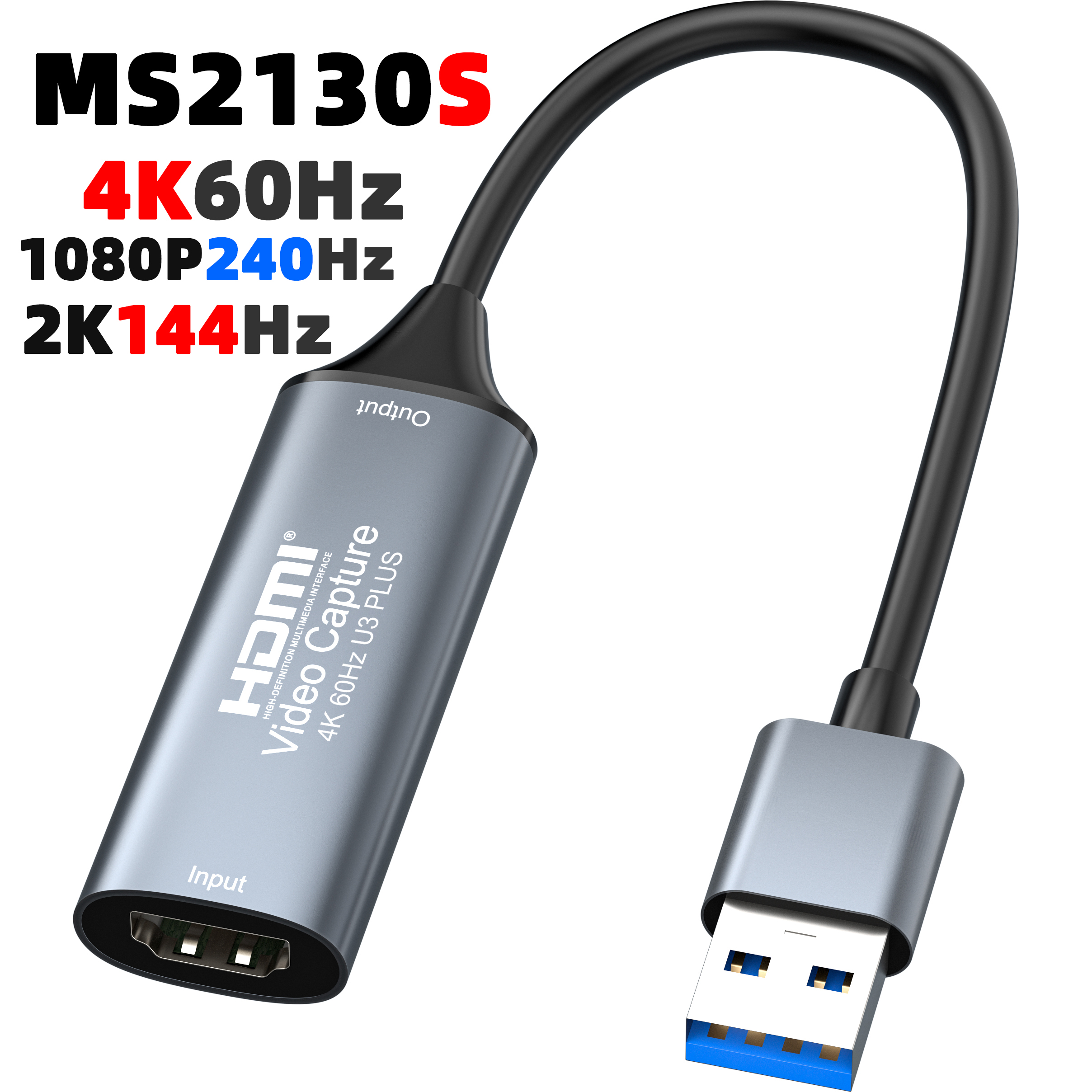 MS2130S采集卡1080P240Hz/2K144Hz/4K60Hz高刷XRBG/NV12/YUY2无损