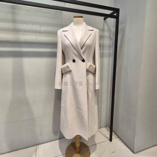 Michaa 奥特莱斯代购 修身羊绒混纺修身大衣不议价包快递