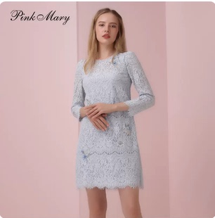 春夏七分袖 粉红玛丽 蕾丝连衣裙PMAJS5501标齐 mary粉红玛琍 pink