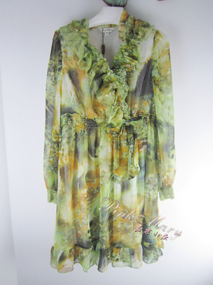 粉红玛琍pinkmary雪纺连衣裙