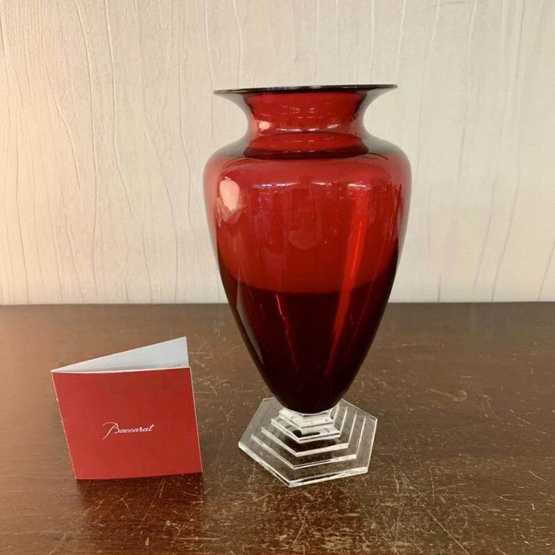 Baccarat/巴卡拉彩色水晶花瓶