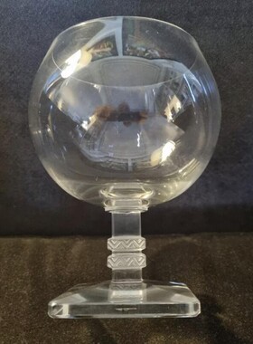 中古款法国奢侈水晶Lalique/莱俪Argos系列法式复古白兰地酒杯