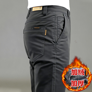 百搭加绒男裤 修身 秋冬新款 直筒宽松弹力男士 纯棉裤 休闲长裤 子男款