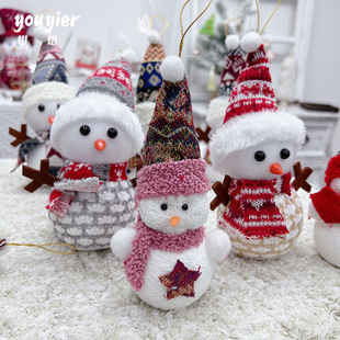 圣诞季雪人娃娃玩偶烘焙店挂件饼干盒子礼物装饰配件桌面摆件