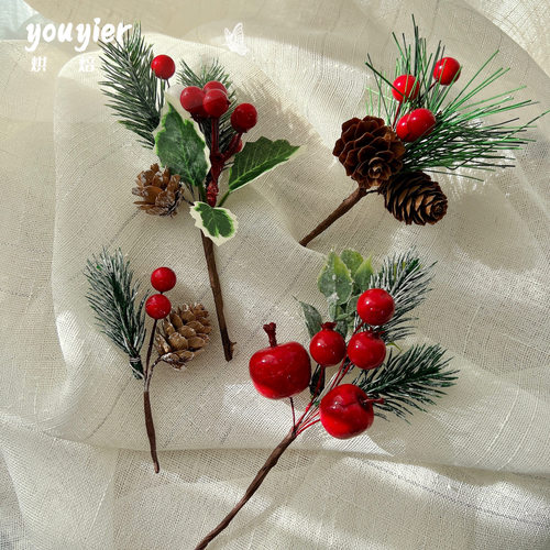 圣诞节短松针礼物装饰品