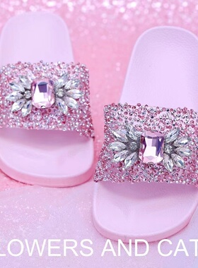 夏季软底防滑儿童艾莎冰雪爱莎公主女童舒适平跟凉拖室内家居拖鞋