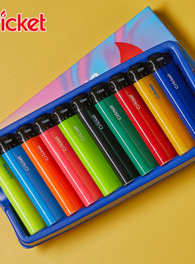 10支礼盒装进口草蜢cricket打火机滑轮火石砂轮高档个性创意防爆