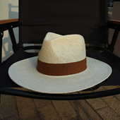 法式 奶白色宽檐巴拿马爵士礼帽男女夏天度假沙滩防晒遮阳草帽海边