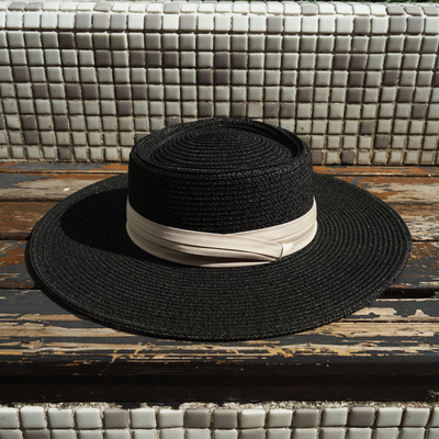 礼帽出游极简风女夏天宽檐草帽