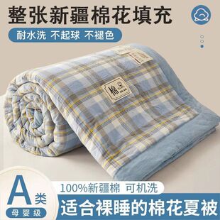 双人夏凉被被棉花夏全棉新疆被子芯宿舍空调被单人被纯棉夏季薄款