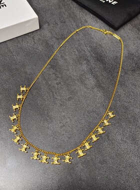 复古凯旋门Vintage锁骨链女