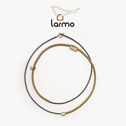 朗睦原创设计矿石项链毛衣链女