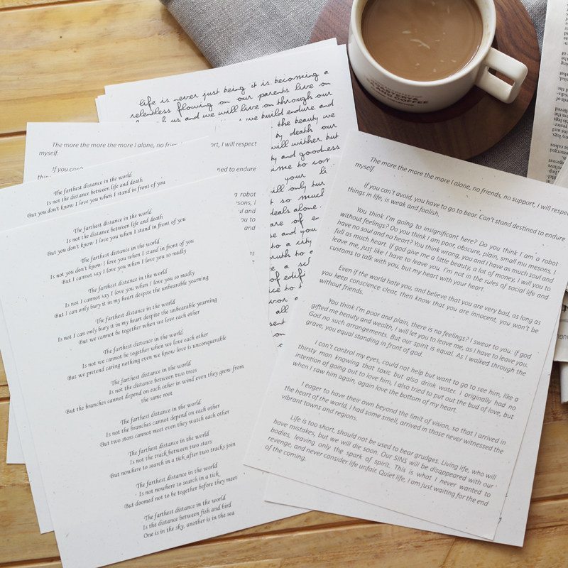 北欧风ins浪漫唯美英文 男女情书 表白信纸信笺信封套装 可作道具