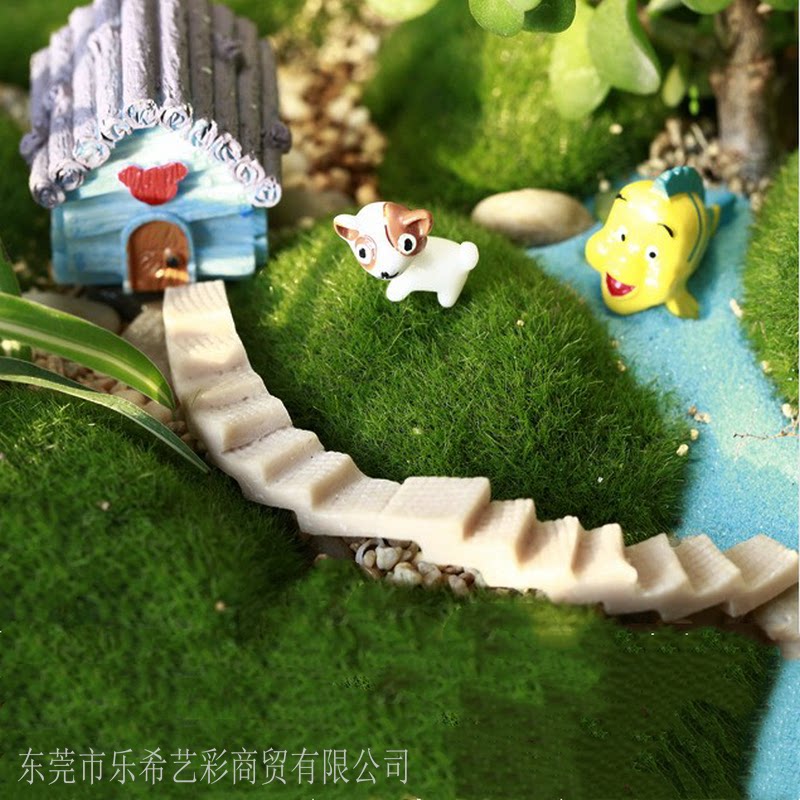 鱼缸苔藓微景观摆件小路楼梯阶梯走廊台阶diy树脂摆件树脂工艺品