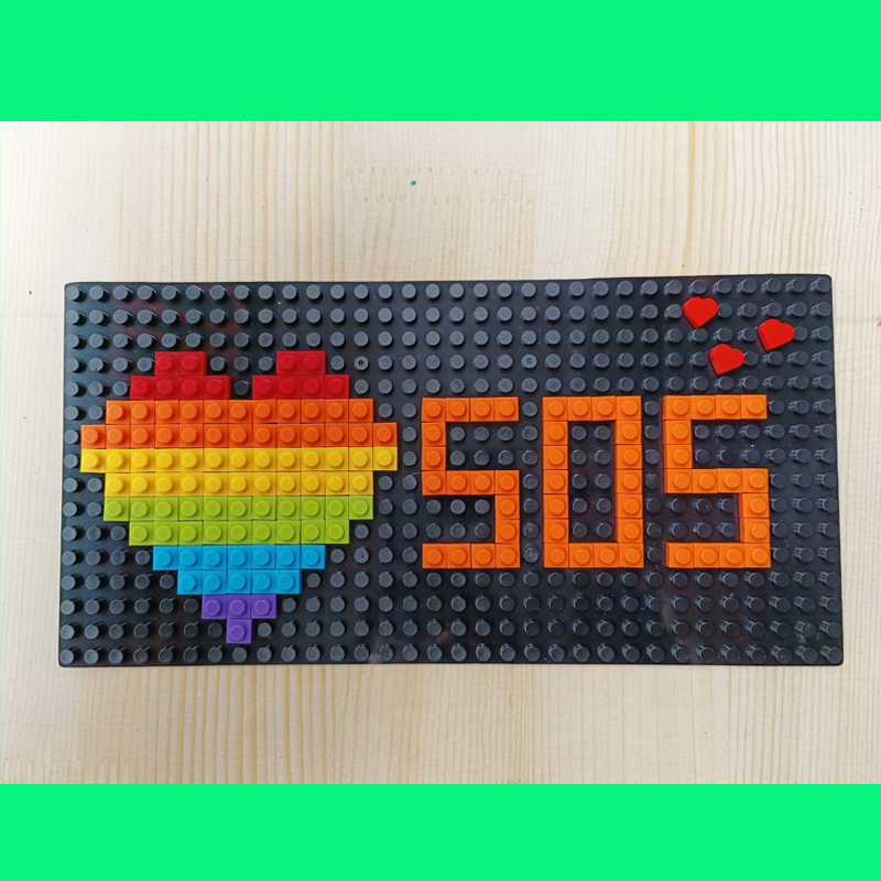 兼容乐高拼装DIY门牌创意