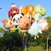 氦气飞天飘空卡通动物造型铝膜气球学校幼儿园活动广场拍照道具
