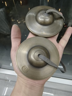 尼泊尔藏传密宗法器手工青铜丁夏碰铃民族打击乐器声音清脆回音长