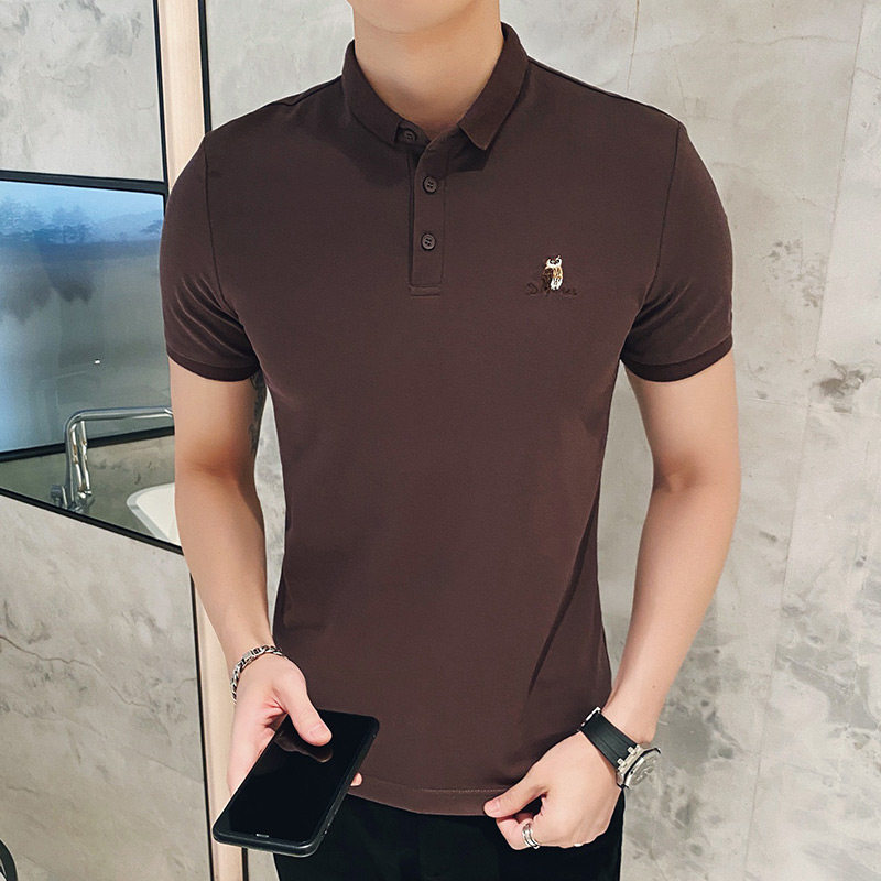 2025夏装新款英伦休闲短袖POLO衫男A431/B995/P60有大货原A206-1,男装T恤,星座401B（原A431）