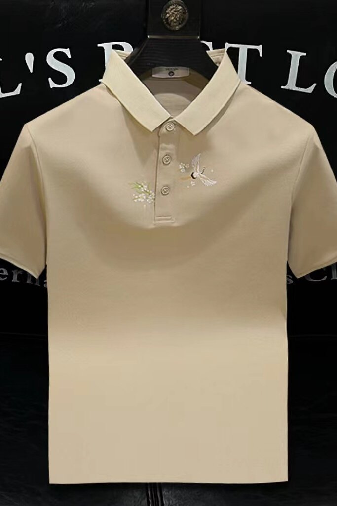 2025夏季男士青年修身高端设计感短袖POLO衫T恤男A431-PL077-P55,男装T恤,星座401B（原A431）