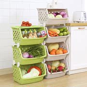 kệ bếp giá rẻ Bếp trái cây và giỏ rau xếp đồ chơi xếp chồng nhiều lớp giỏ lưu trữ không gian vật tư thiết bị cửa hàng nhỏ - Trang chủ móc dán tường 3d