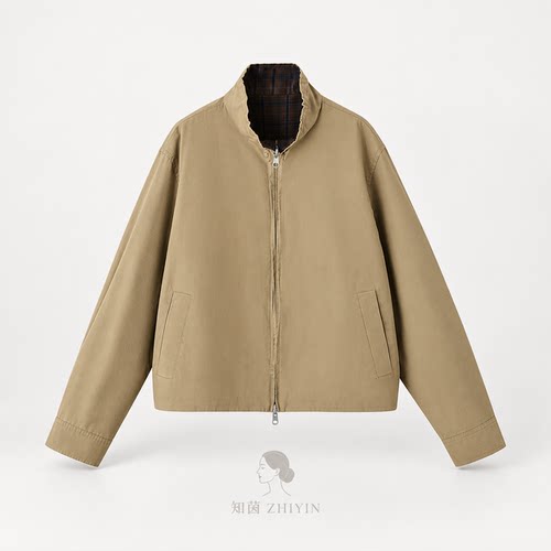 国内专柜代购正品 indicia标记秋季卡其立领通勤短外套F2C6WT328F