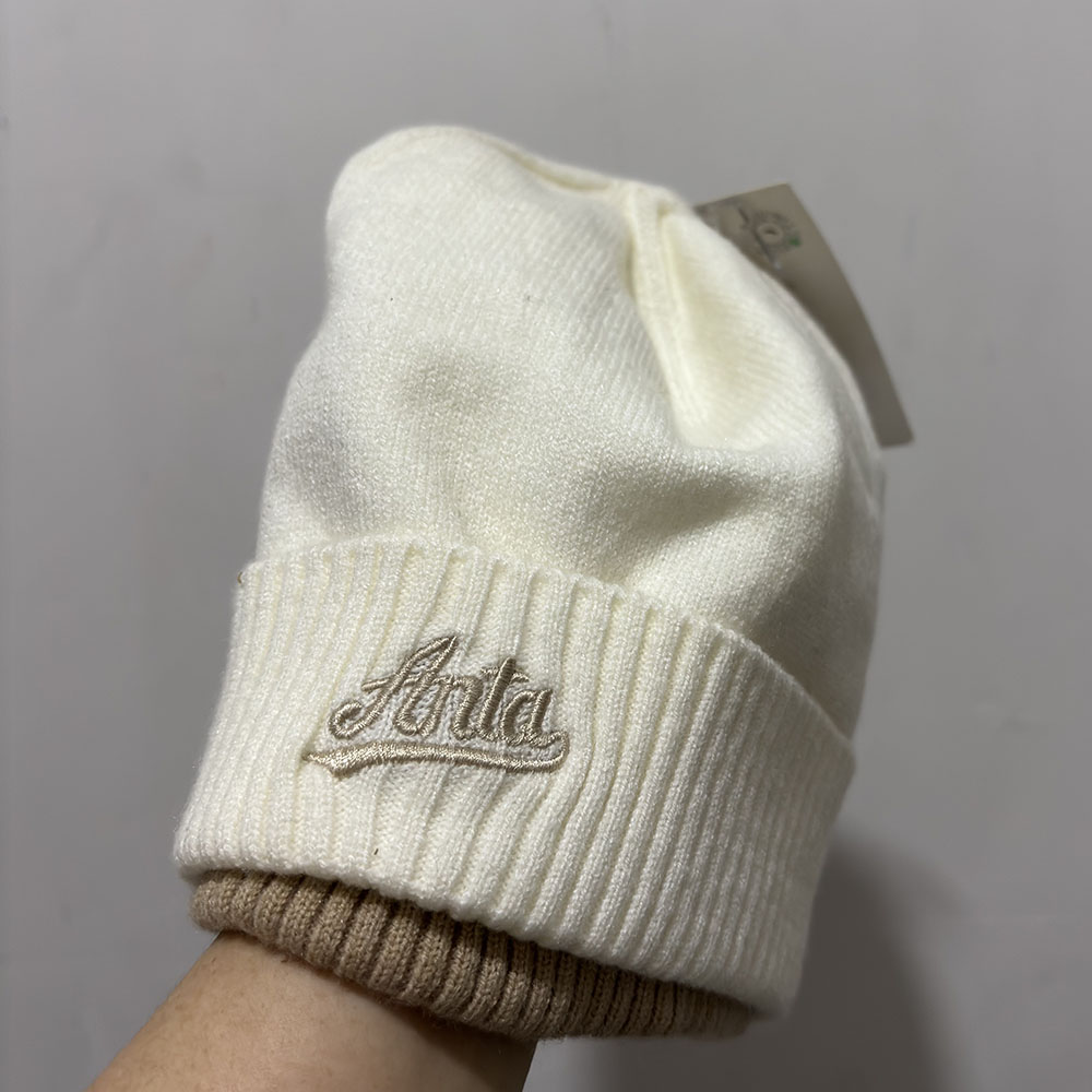 安踏正品冬保暧针织防寒厚毛线帽