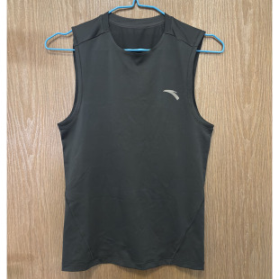 安踏正品 背心男运动上衣152357103 丝滑速干跑步背心针织训练无袖
