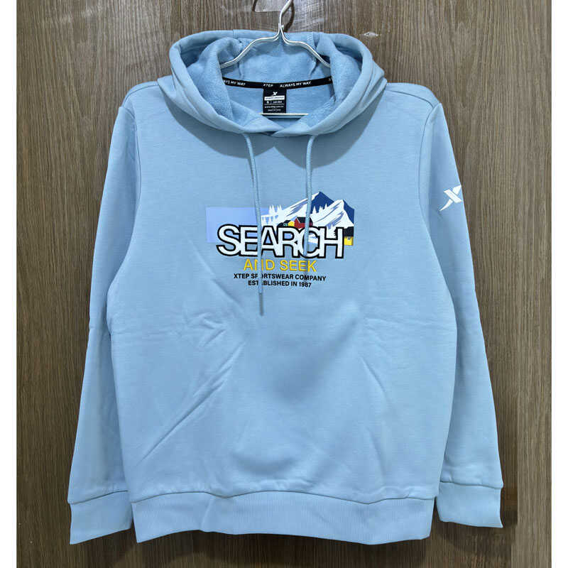 连帽正品针织套头衫运动上衣特步