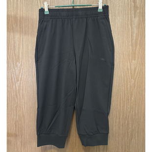 162327309 休闲梭织青年速干透气松紧带女七分运动裤 安踏正品 夏季