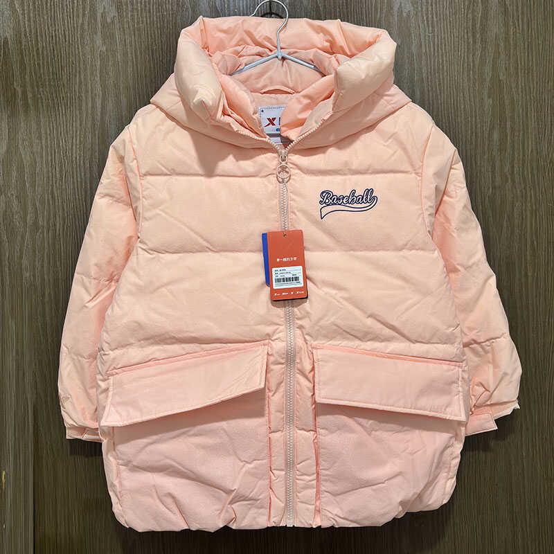 儿童正品保暧加厚羽绒外套特步