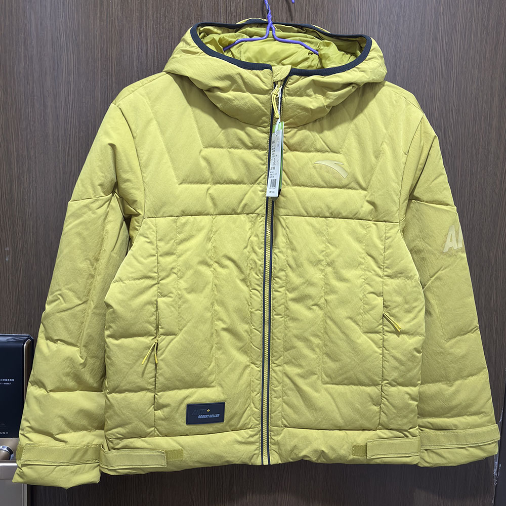安踏正品冬综训男运动连帽羽绒服