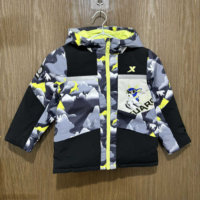 男幼童炙热科技连帽保暖外套特步