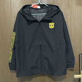 特步正品 春秋连帽拉链双层风衣男童潮流运动百搭外套678325154541