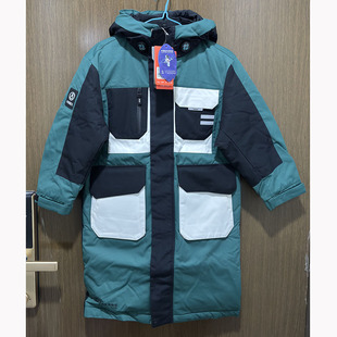 特步儿童正品加厚保暧航天系制热科技长款男童羽绒服678425194528