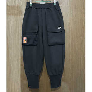 安踏儿童正品春秋休闲针织透气工装裤男童运动九分裤子352318742