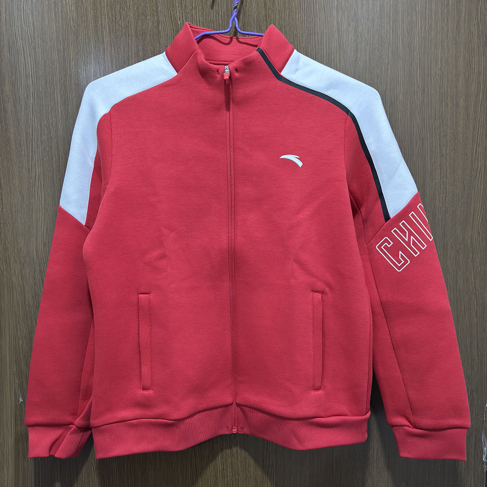 安踏正品秋休闲针织立领训练上衣