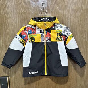 冬羽绒服保暧两件套男童运动外套上衣678425353433 特步儿童正品