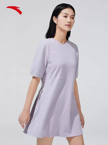羽毛球针织安踏运动上衣连衣裙