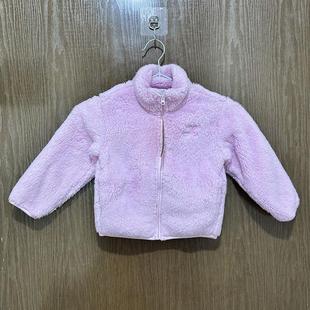 特步儿童正品冬休闲毛绒针织保暧幼童外套女童上衣678424063117