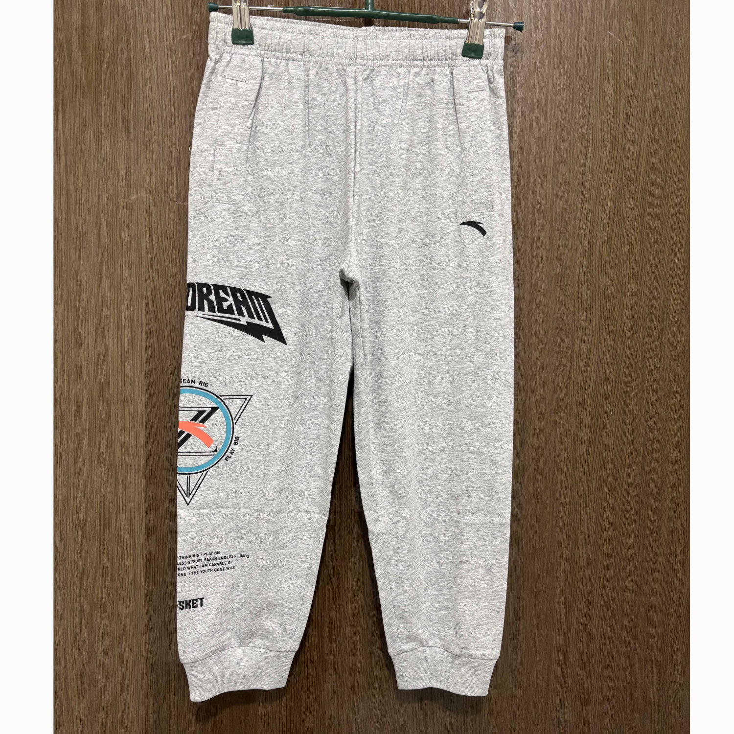 安踏儿童正品夏季休闲针织宽松篮球系男童运动九分裤352421701