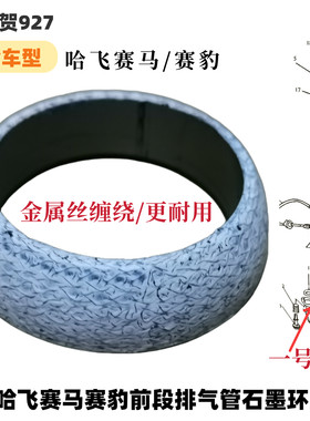 哈飞赛马赛豹消声器接口密封垫