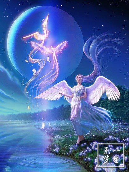 diy钻石画唯美动漫天使与吉祥鸟 贴钻画十字绣钻石绣方钻满钻圆钻