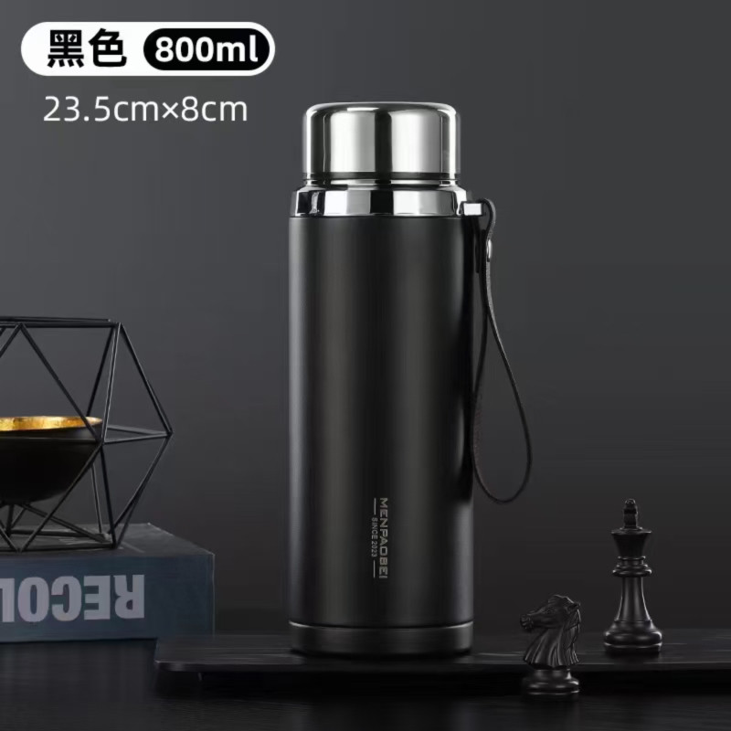 康咏304大容量不锈钢保温水杯8005户外便携车载商务运动800毫升