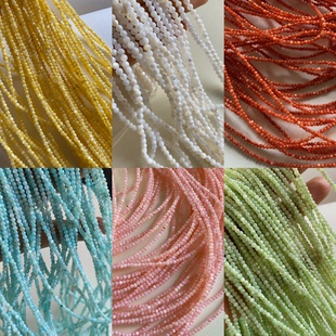 天然淡水贝壳圆珠散珠2mm3mm4mm6mm发饰手串配件diy贝壳珠38厘米