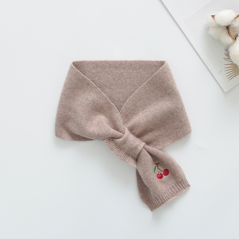 超柔软 冬季儿童围巾羊绒男童女童围脖薄款宝宝脖套交叉婴儿保暖