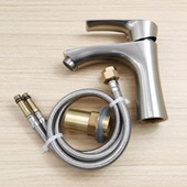 德国品牌洗脸盆不锈钢拉丝水龙头台盆浴室柜冷热黄铜阀芯龙头 包邮