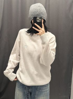 新款！男装女装柔软绵羊毛圆领针织衫长袖毛衣毛衫秋冬Y485271